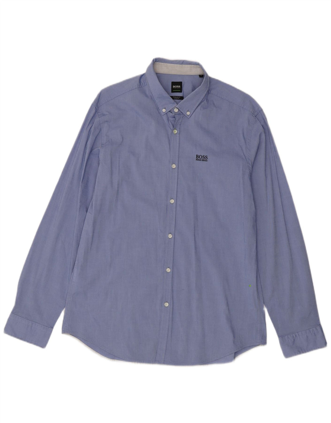 Hugo Boss Mens Regular Fit Shirt XL Blue Cotton