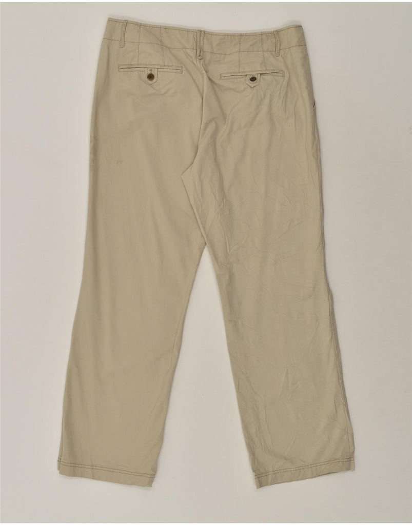 EDDIE BAUER Womens Straight Chino Trousers US 14 XL W36 L30  Beige Cotton | Vintage Eddie Bauer | Thrift | Second-Hand Eddie Bauer | Used Clothing | Messina Hembry 