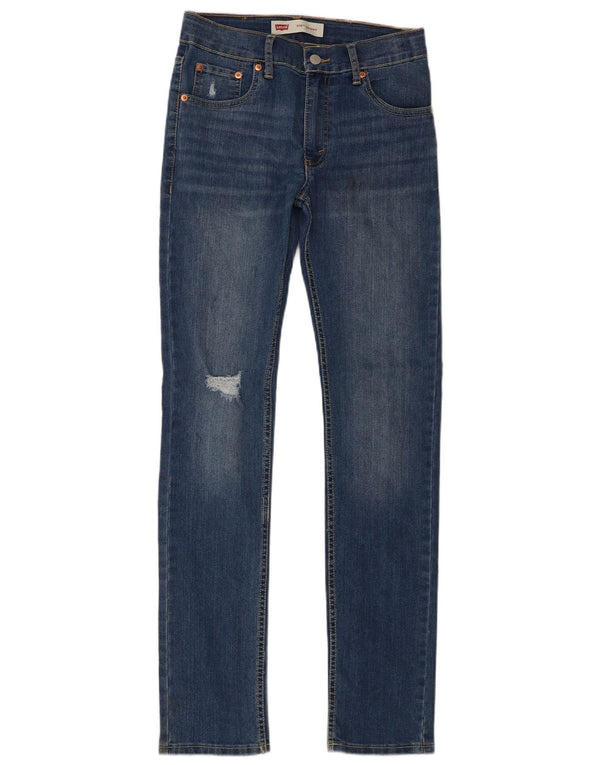 Levi's Boys 510 Distressed Skinny Jeans 15-16 Years W30 L32 Blue Cotton