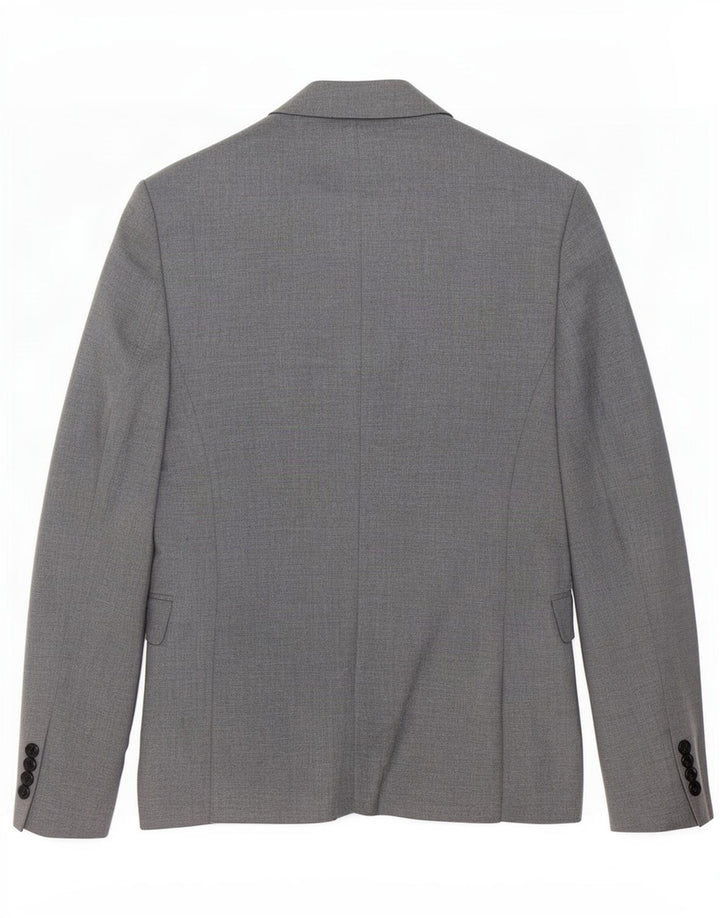 Zara Mens 1 Button Blazer Jacket EU 44 XS Grey Polyester