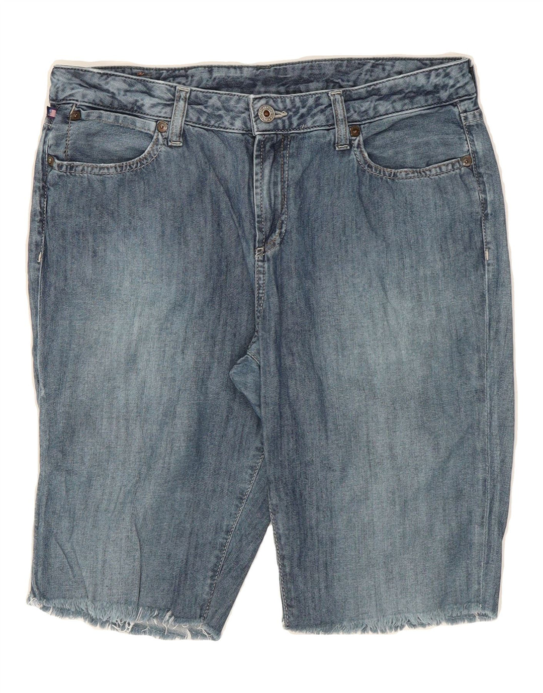 POLO RALPH LAUREN Womens Bermuda Denim Shorts W30 Medium Blue Vintage Polo Ralph Lauren and Second-Hand Polo Ralph Lauren from Messina Hembry 