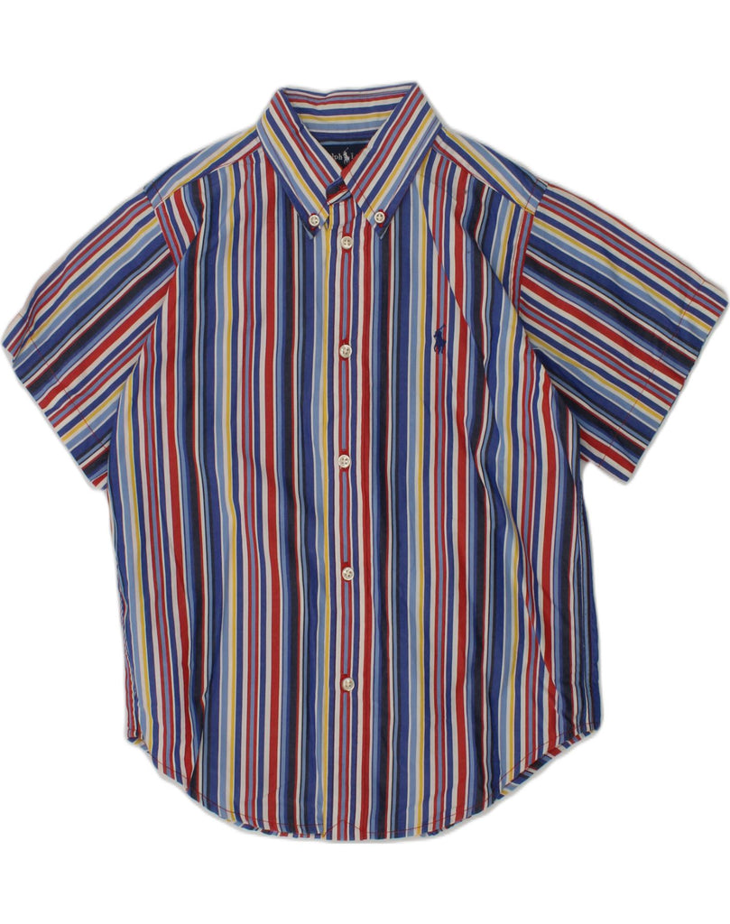 RALPH LAUREN Boys Short Sleeve Shirt 5-6 Years Multicoloured Striped | Vintage Ralph Lauren | Thrift | Second-Hand Ralph Lauren | Used Clothing | Messina Hembry 