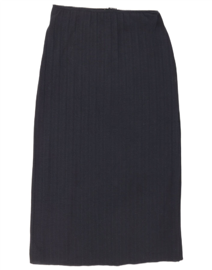 Zara Womens Midi Skirt Medium W28 Navy Blue