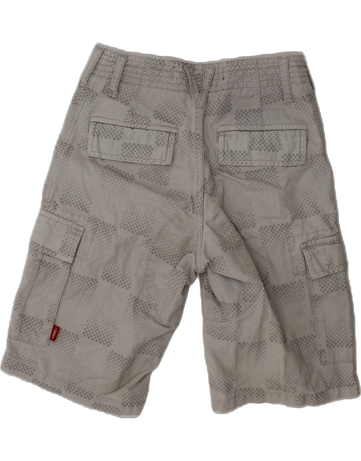 VANS Boys Cargo Shorts 7-8 Years W23 Grey Geometric Cotton Vintage Vans and Second-Hand Vans from Messina Hembry 