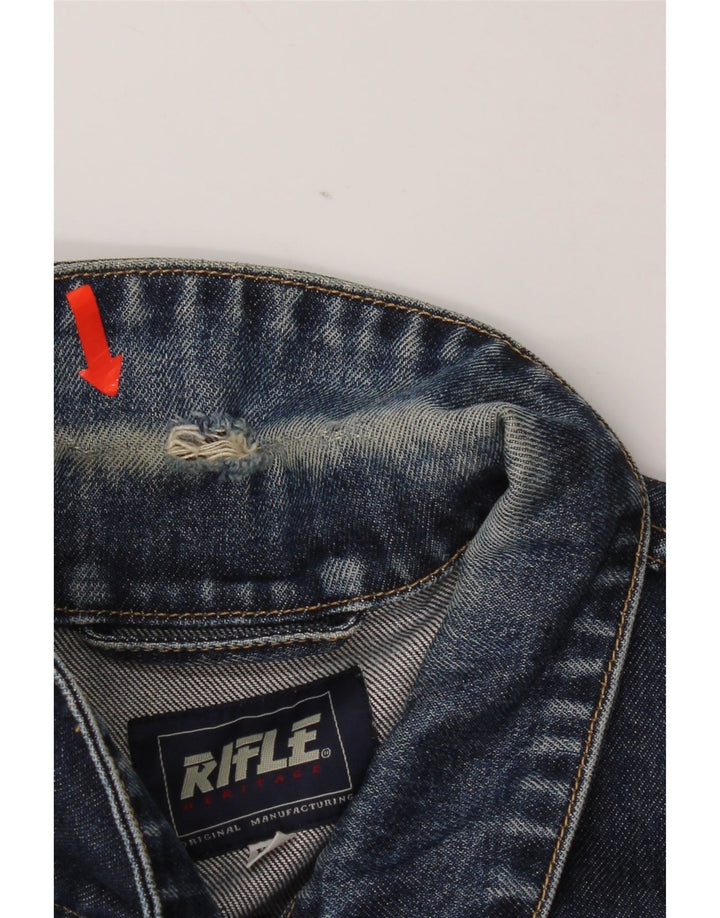 Rifle Womens Denim Jacket UK 20 2XL Blue Cotton