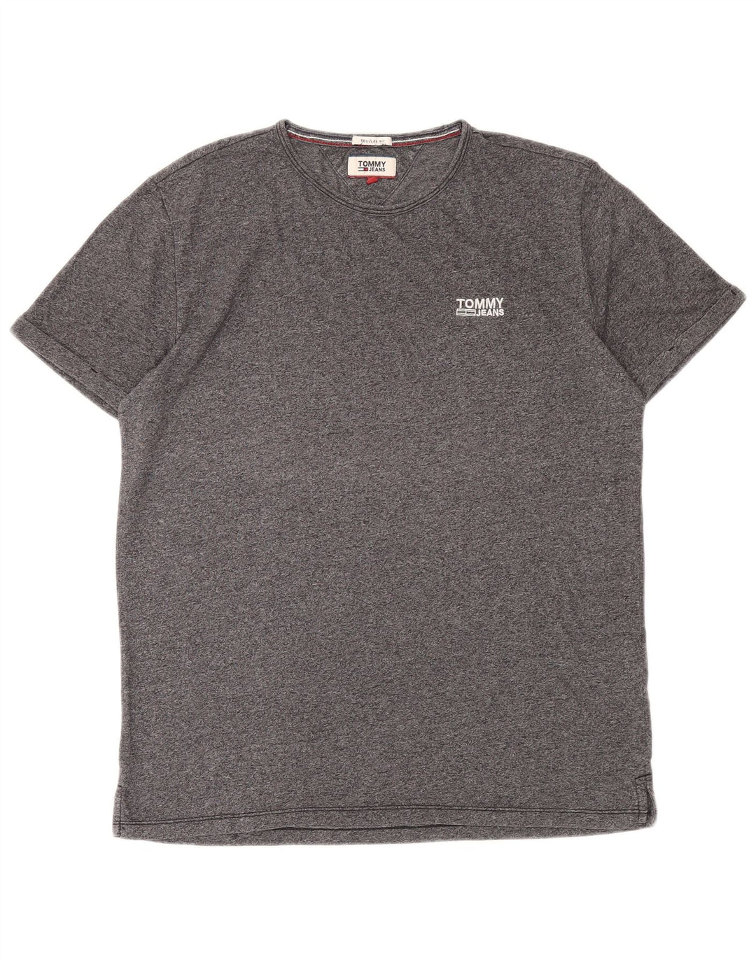 TOMMY HILFIGER Mens Regular Fit T-Shirt Top Large Grey Cotton