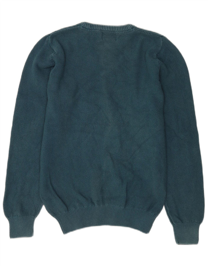 Marks & Spencer Mens Regular Fit Crew Neck Jumper Sweater Small Blue Cotton