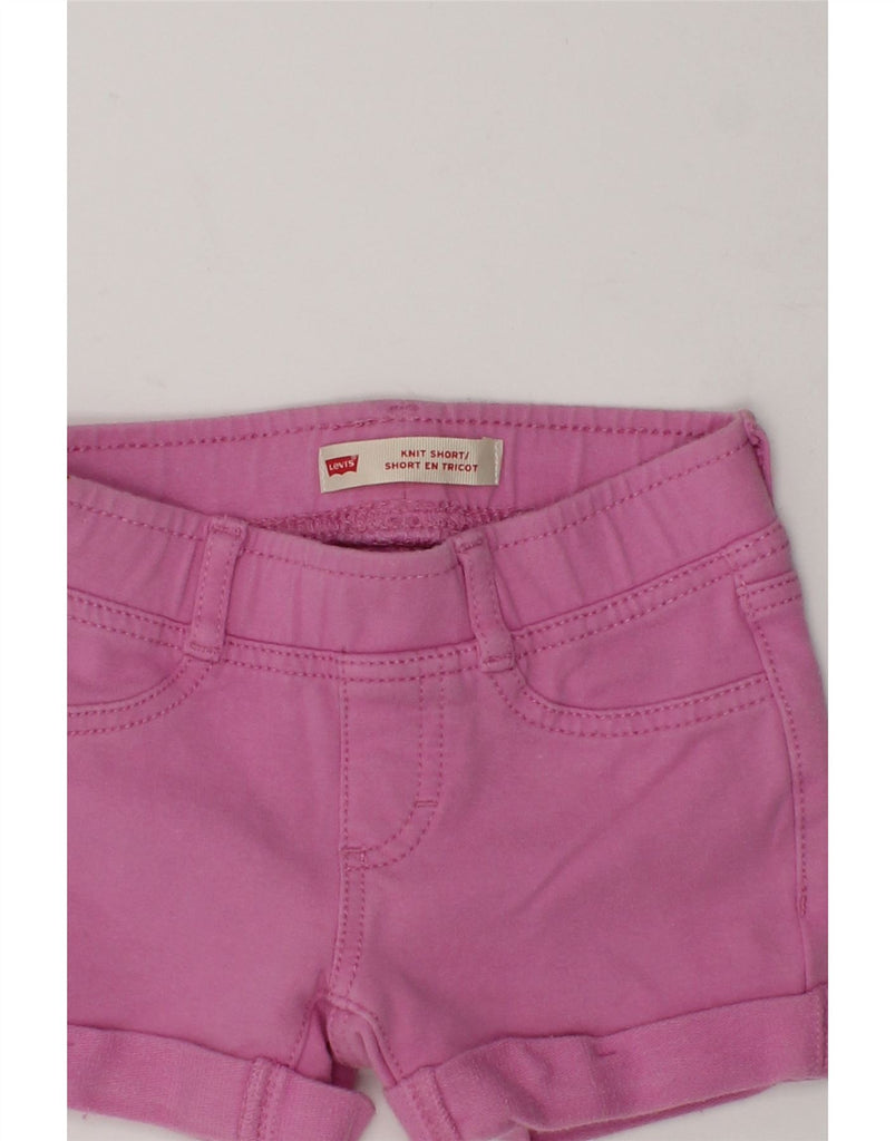 LEVI'S Girls Knit Short Hot Pants 3-4 Years W18  Pink Cotton | Vintage Levi's | Thrift | Second-Hand Levi's | Used Clothing | Messina Hembry 