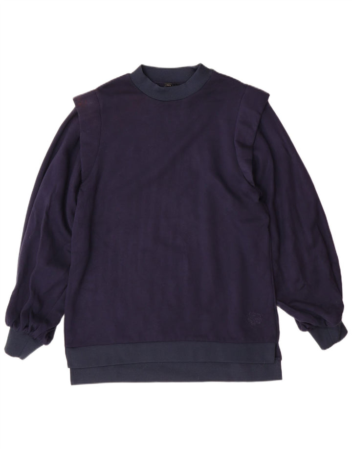 TED BAKER Womens Oversized Sweatshirt Jumper Size 1 XS Navy Blue Viscose