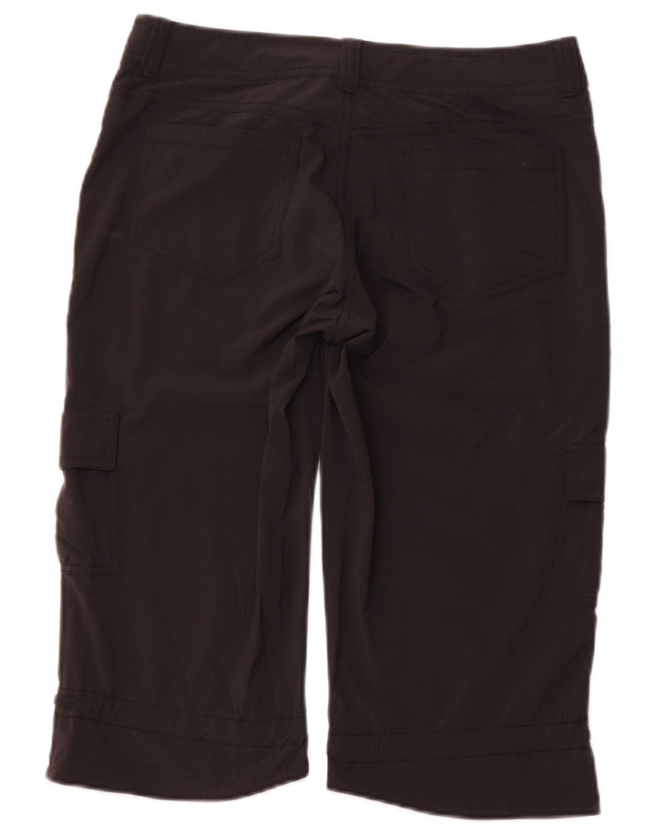 Athleta Womens Cargo Bermuda Shorts US 6 Medium W30  Black Polyester