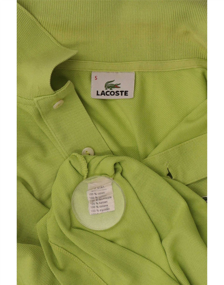Lacoste Mens Polo Shirt Size 5 Large Green Cotton