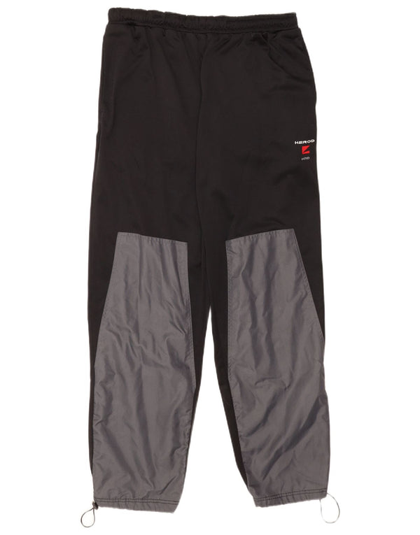 Herod Sport Mens Tracksuit Trousers Joggers XL Black Colourblock
