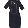 ROCCOBAROCCO Womens Bodycon Dress UK 10 Small Navy Blue Vintage Roccobarocco and Second-Hand Roccobarocco from Messina Hembry 