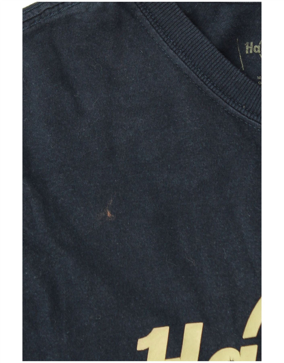 Hard Rock Mens Barcelona Graphic T-Shirt Top Medium Navy Blue Cotton