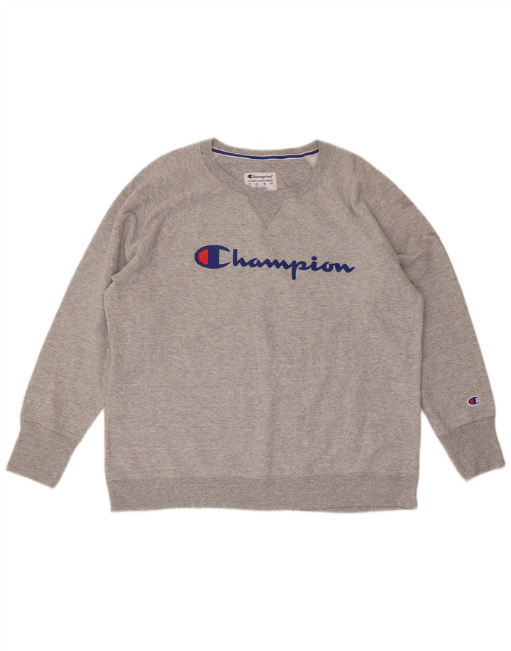 Champion Mens Graphic Sweatshirt Jumper XL Grey Polyester