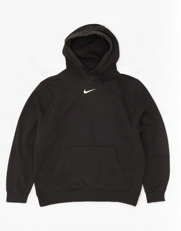 Nike Mens Graphic Hoodie Jumper Large Black Cotton