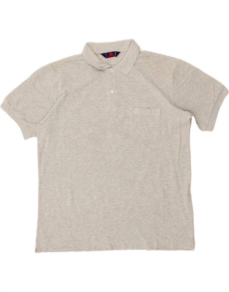 KAPPA Mens Polo Shirt XL Grey Cotton | Vintage Kappa | Thrift | Second-Hand Kappa | Used Clothing | Messina Hembry 