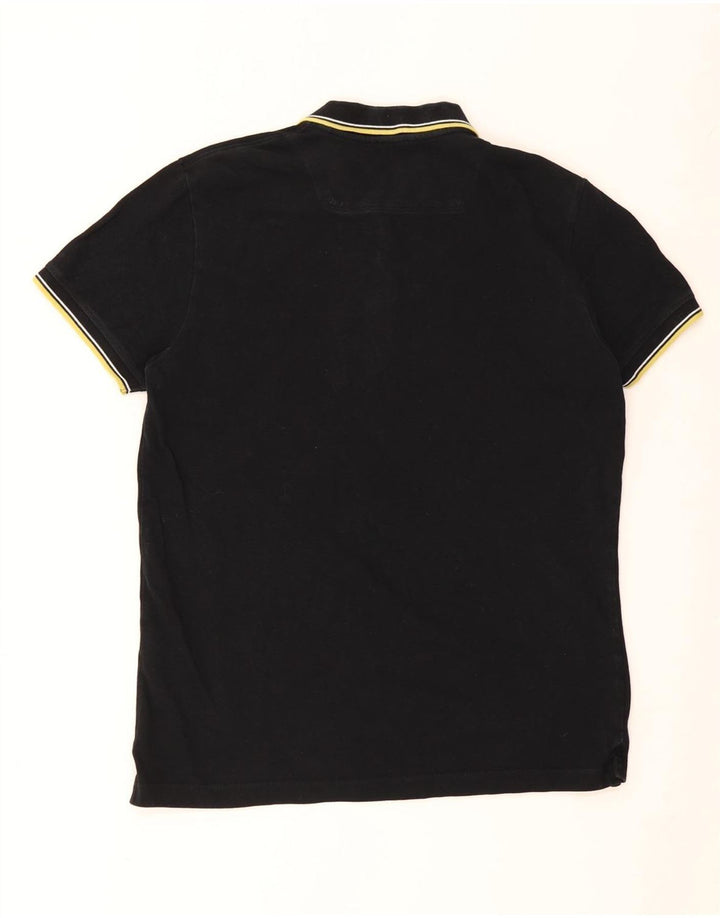 DIESEL Mens Polo Shirt XL Black Cotton
