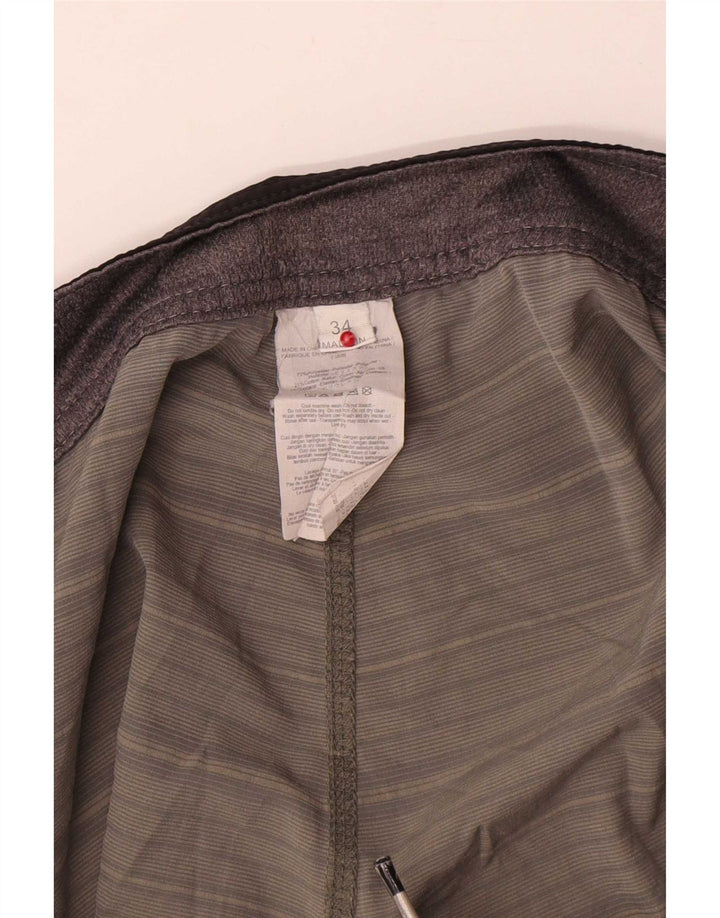 Rip Curl Mens Swimming Shorts Large Grey Striped Polyester