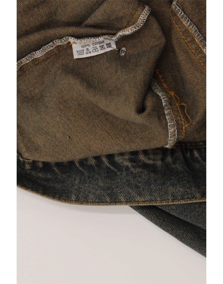 Vintage Womens Denim Jacket UK 16 Large Navy Blue Cotton