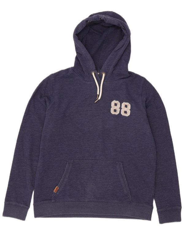 Fat Face Womens Heritage Graphic Hoodie Jumper UK 12 Medium Navy Blue