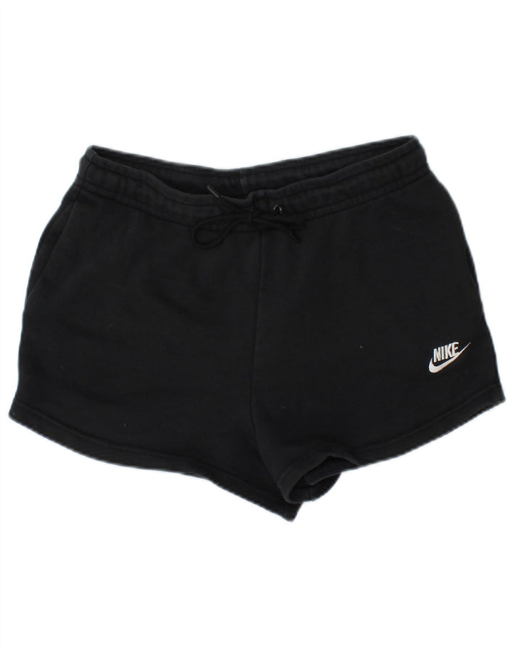 NIKE Womens Sport Shorts UK 10 Small  Black Cotton