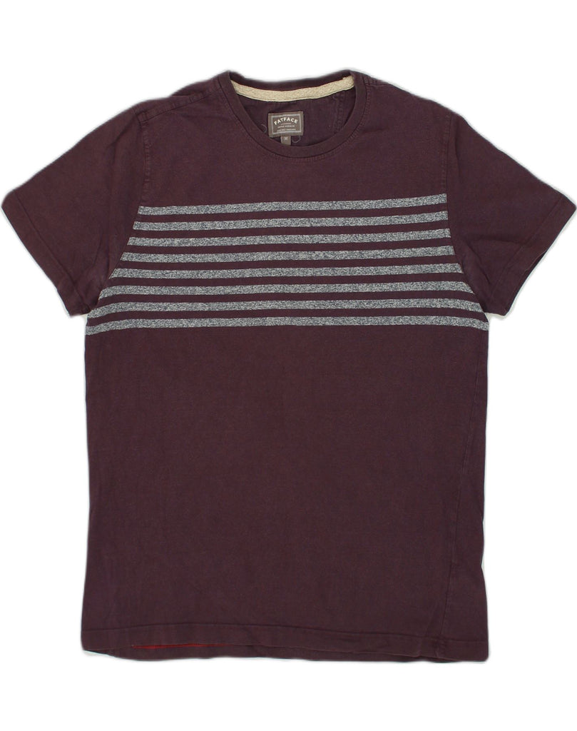 FAT FACE Mens T-Shirt Top Medium Burgundy Striped Cotton | Vintage Fat Face | Thrift | Second-Hand Fat Face | Used Clothing | Messina Hembry 