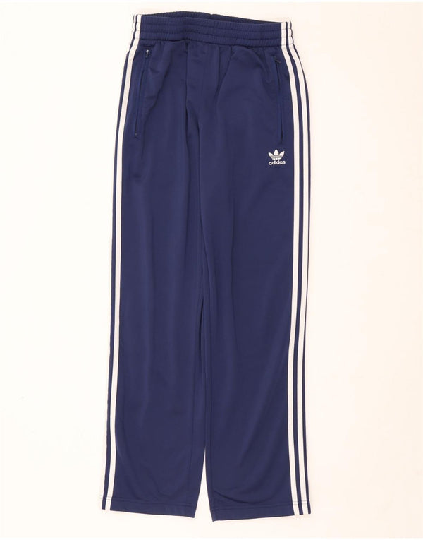 ADIDAS Mens Tracksuit Trousers Small Navy Blue Polyester