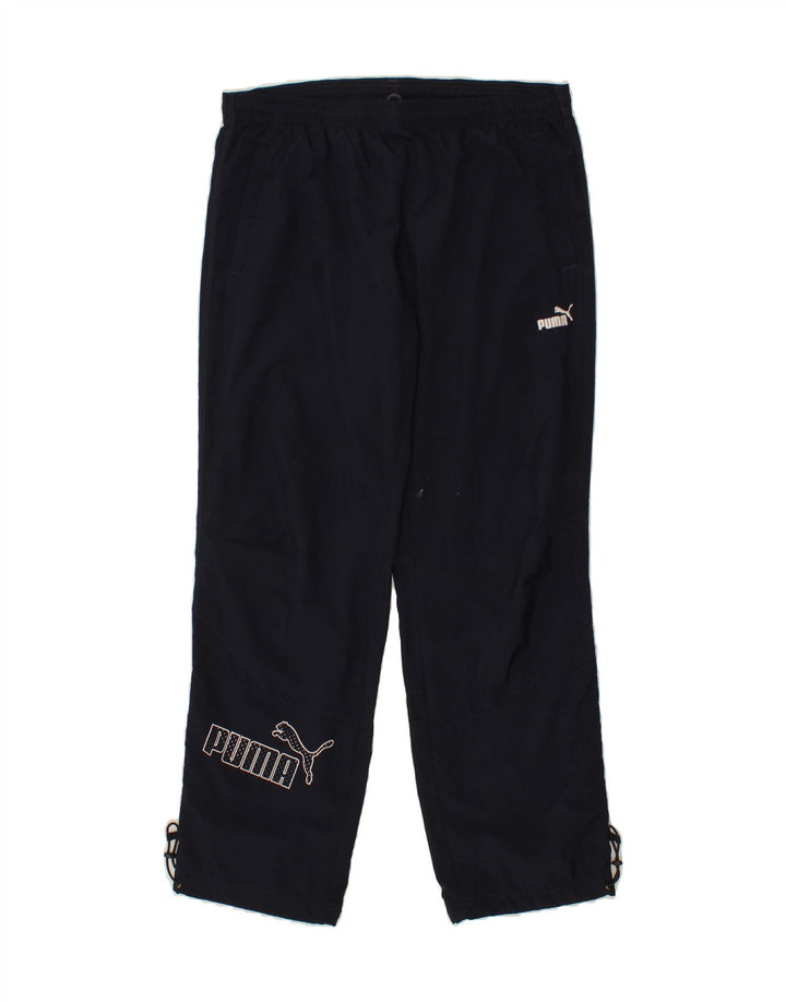PUMA Mens Graphic Tracksuit Trousers Medium Navy Blue Vintage Puma and Second-Hand Puma from Messina Hembry 