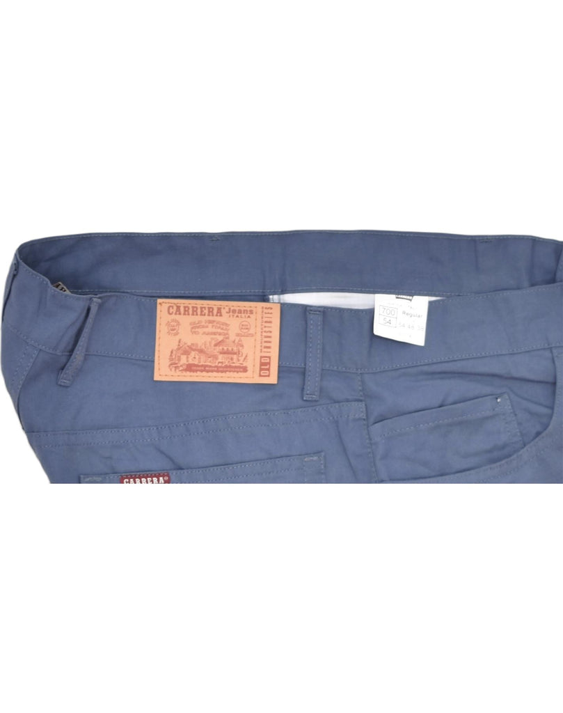 CARRERA Mens Straight Casual Trousers W38 L30 Blue Cotton | Vintage | Thrift | Second-Hand | Used Clothing | Messina Hembry 