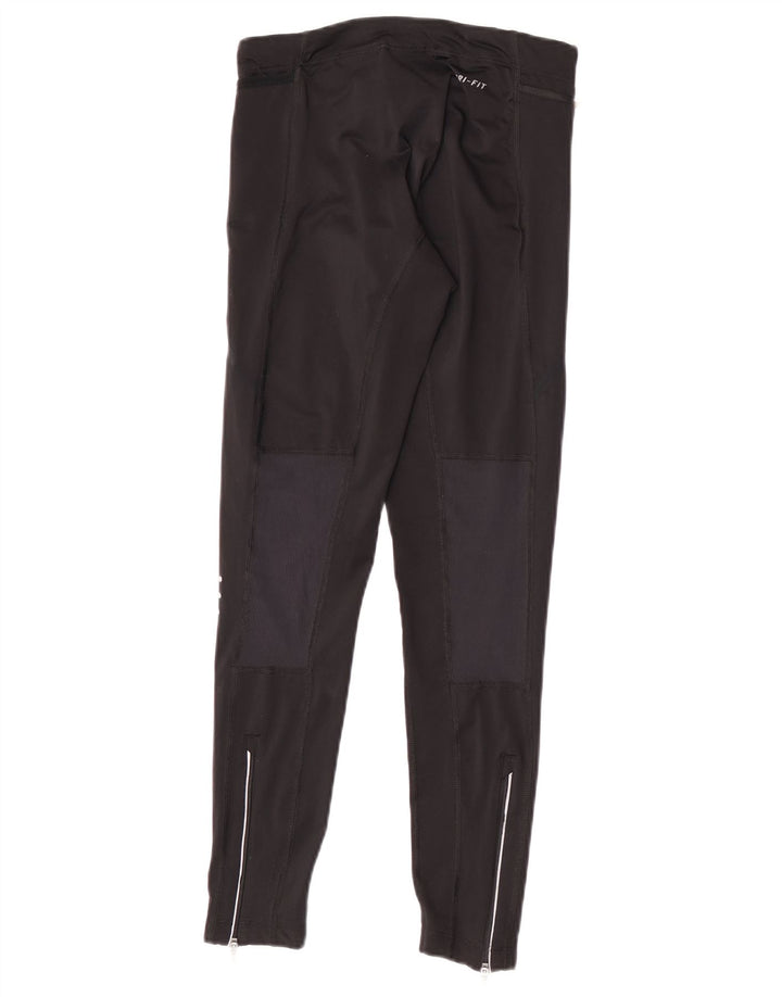 Nike Womens Dri Fit Leggings UK 6 XS  Black Colourblock Polyester