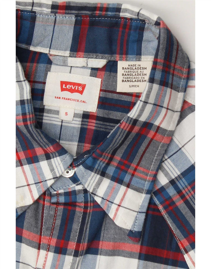 Levi's Mens Shirt Small Blue Check