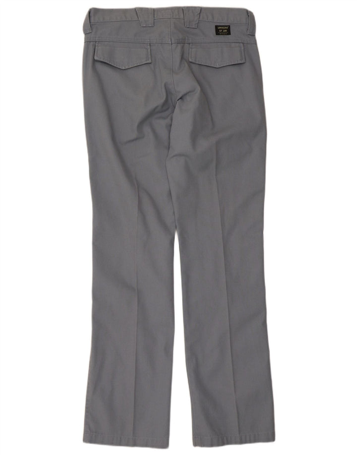 Lee Mens Sharp Fit Straight Chino Trousers W34 L34 Grey Cotton