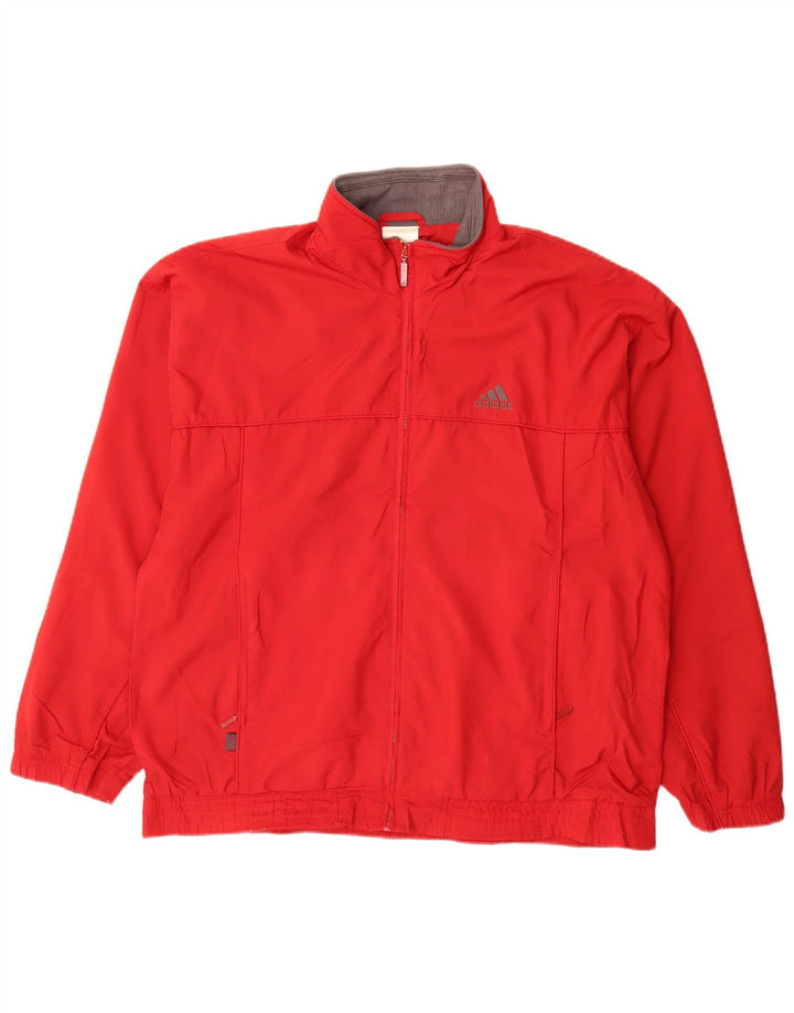 Adidas Mens Tracksuit Top Jacket XL Red Polyester
