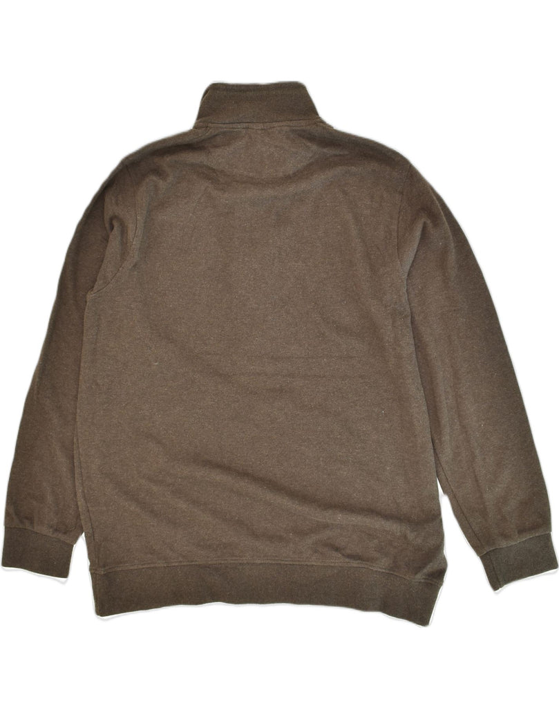 MOUNTAIN WAREHOUSE Mens Zip Neck Jumper Sweater 2XL Brown Cotton | Vintage Mountain Warehouse | Thrift | Second-Hand Mountain Warehouse | Used Clothing | Messina Hembry 