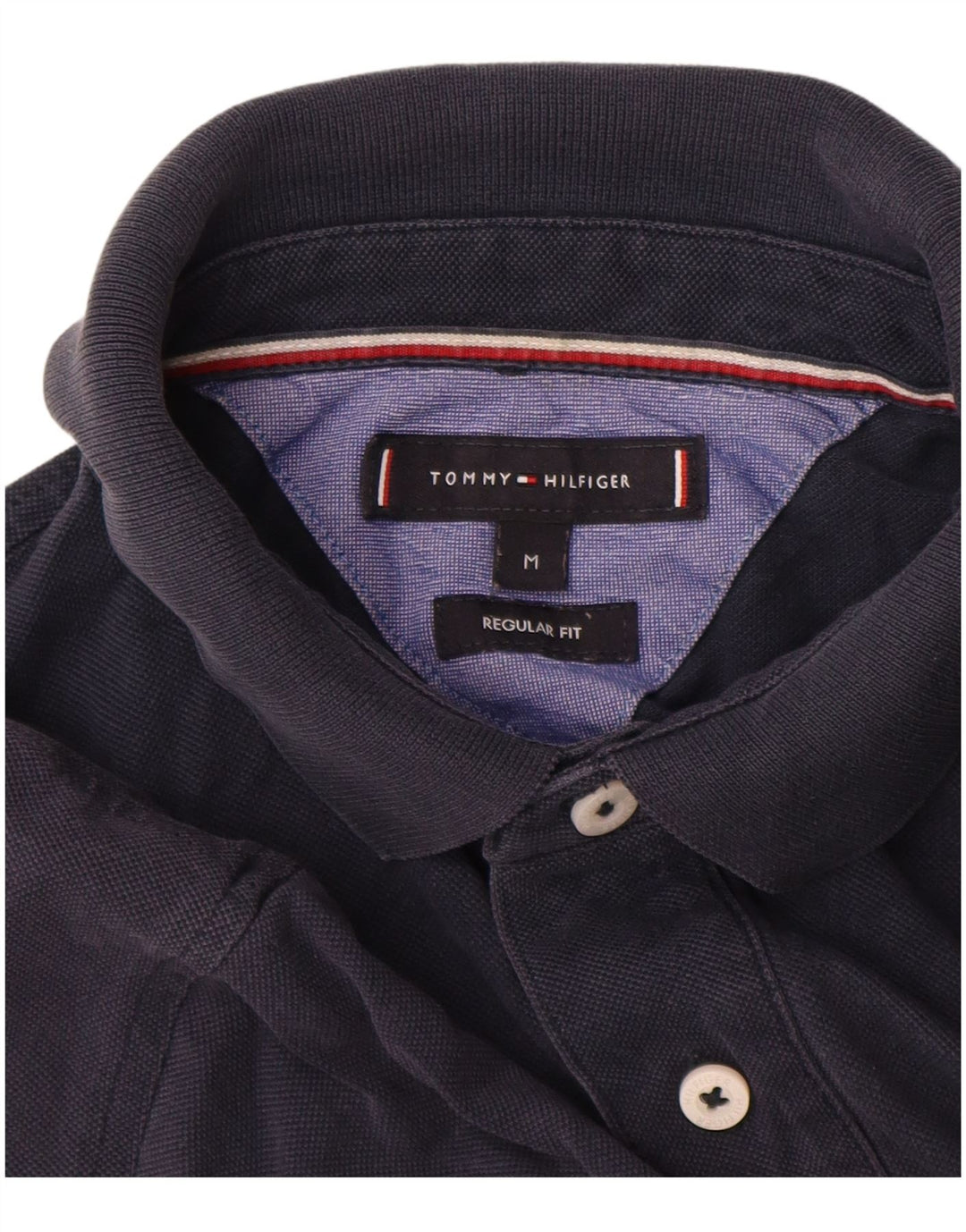 Tommy Hilfiger Mens Regular Fit Polo Shirt Medium Navy Blue