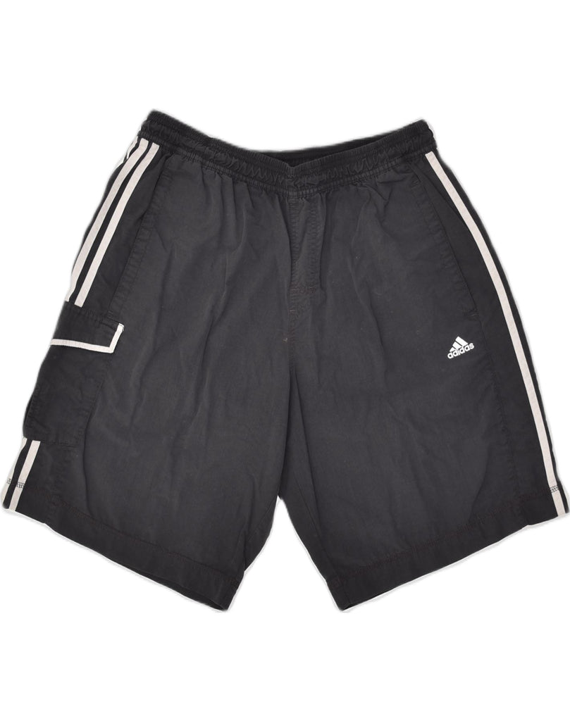 ADIDAS Mens Sport Shorts Large Grey Polyester | Vintage Adidas | Thrift | Second-Hand Adidas | Used Clothing | Messina Hembry 