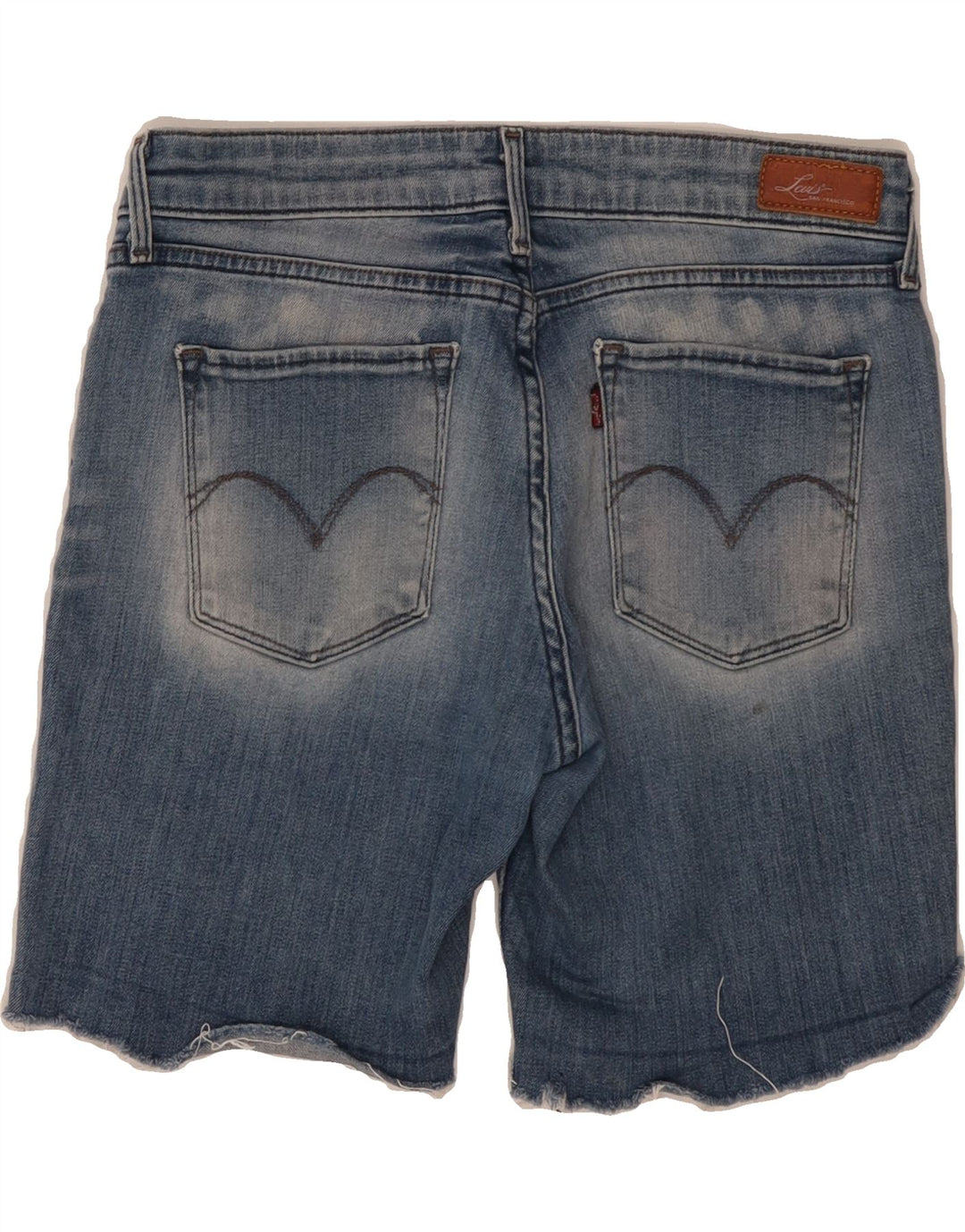 LEVI'S Womens Demi Curve Denim Shorts W28 Medium Blue Cotton Vintage Levi's and Second-Hand Levi's from Messina Hembry 