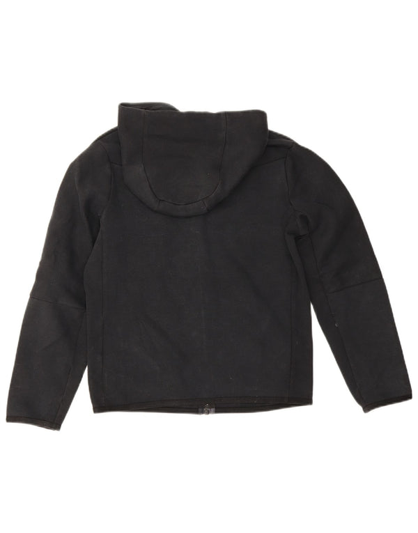 Nike Boys Zip Hoodie Sweater 10-11 Years Medium Black Cotton