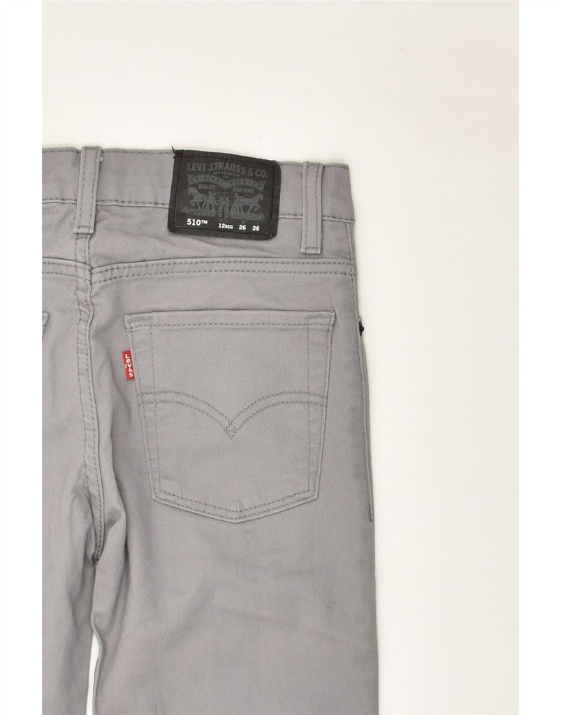 LEVI'S Boys 510 Skinny Casual Trousers 11-12 Years W26 L26 Grey Cotton | Vintage Levi's | Thrift | Second-Hand Levi's | Used Clothing | Messina Hembry 