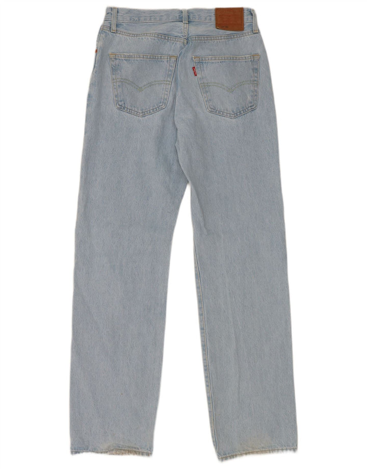 Levi's Womens 501 Straight Jeans W25 L32 Blue Cotton