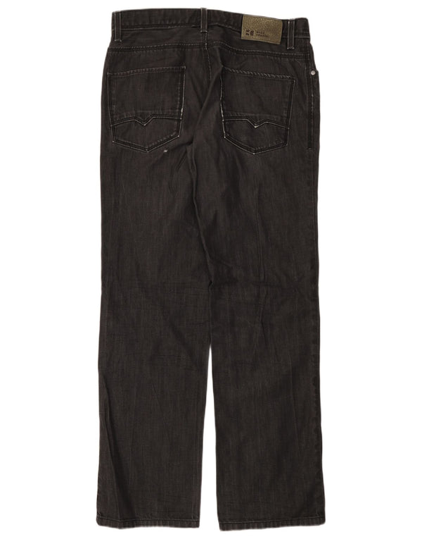 HUGO BOSS Womens Straight Jeans W33 L32 Grey Cotton