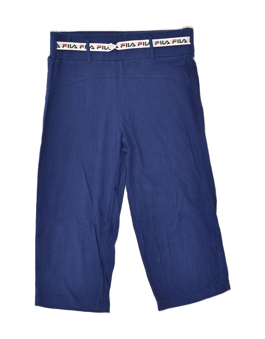 FILA Womens Capri Tracksuit Trousers UK 12 Medium Blue Cotton | Vintage Fila | Thrift | Second-Hand Fila | Used Clothing | Messina Hembry 