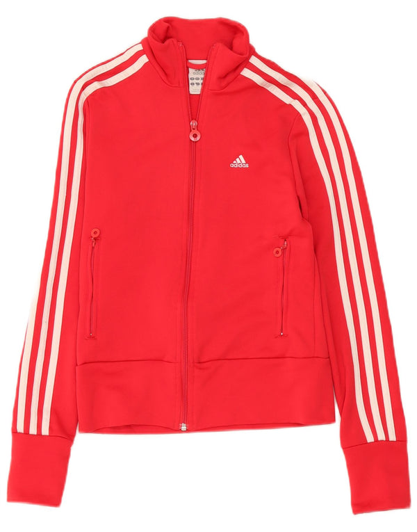 Adidas Womens Tracksuit Top Jacket UK 8 Small Pink