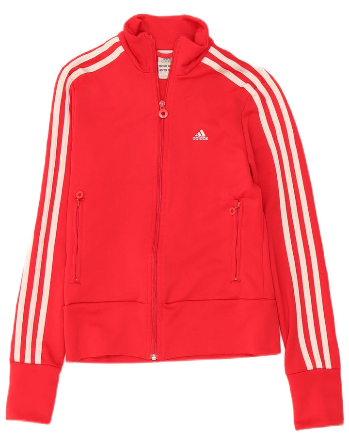 Adidas Womens Tracksuit Top Jacket UK 8 Small Pink