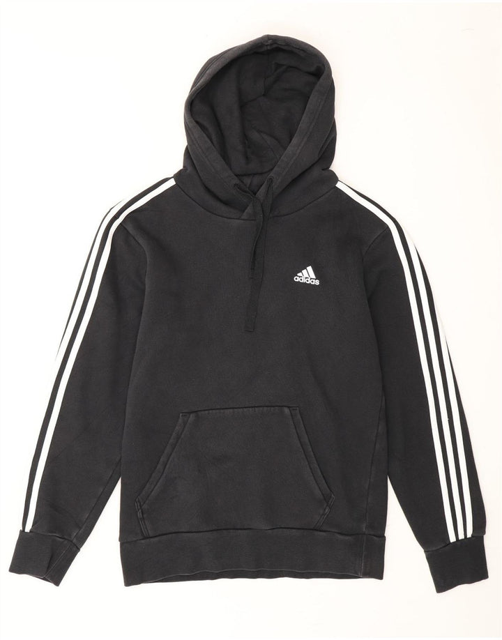 ADIDAS Mens Hoodie Jumper Small Black Cotton