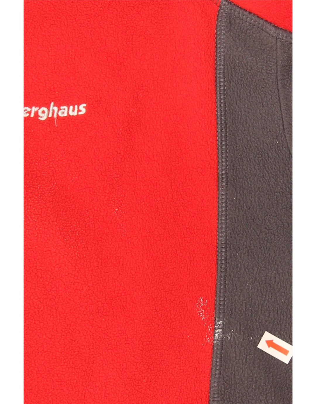 Berghaus Mens Zip Neck Fleece Jumper Medium Red Colourblock Polyester