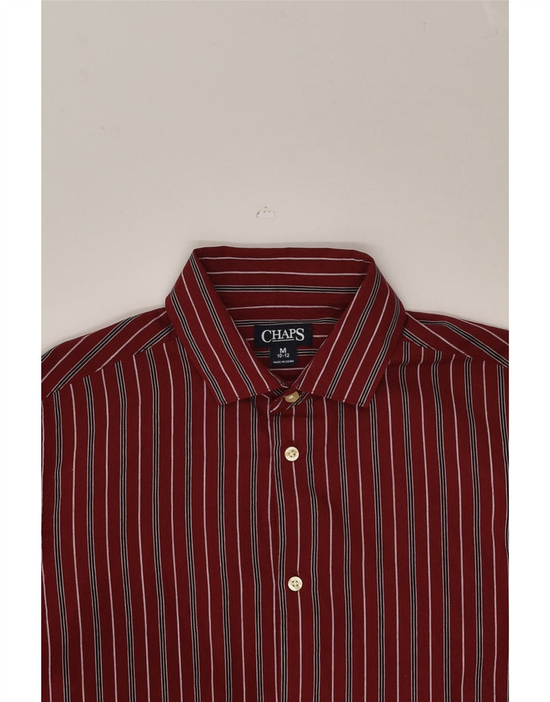 CHAPS Boys Shirt 10-11 Years Medium Red Striped Cotton | Vintage Chaps | Thrift | Second-Hand Chaps | Used Clothing | Messina Hembry 