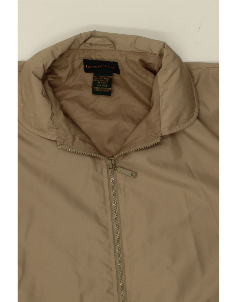 IZOD Mens Hooded Bomber Jacket UK 38 Medium Khaki Polyester Vintage Izod and Second-Hand Izod from Messina Hembry 