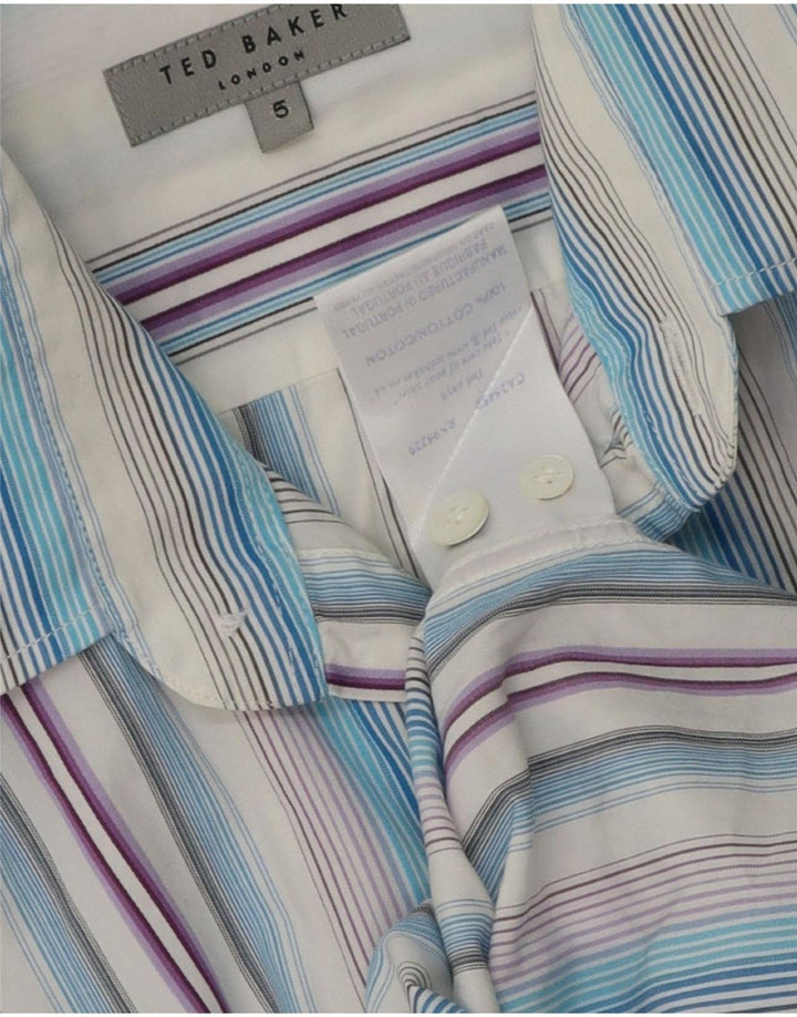 Ted Baker Mens Shirt Size 5 XL Multicoloured Striped Cotton